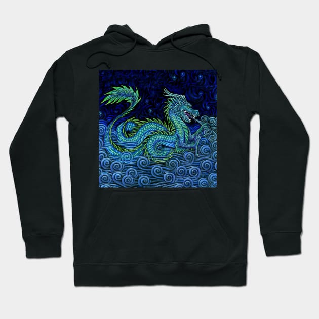 Chinese Azure Dragon Hoodie by rebeccawangart